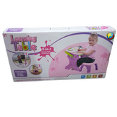 Back to School Fun 2-in-1 Drawing and Chalkboard Learning Table - Educational Playset for Kids